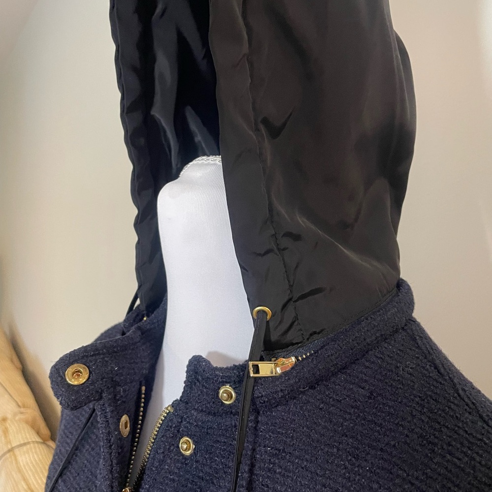 Zara Basic Navy Textured‎ Jacket - image 5